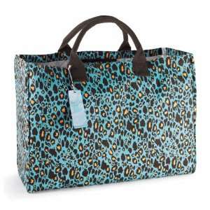  Personalized Blue Leopard Tote Bag 