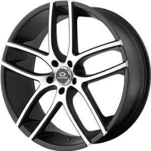 Lorenzo WL035 22x9 Black Wheel / Rim 5x4.5 with a 15mm Offset and a 72 
