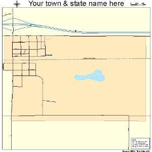  Street & Road Map of Tappen, North Dakota ND   Printed 