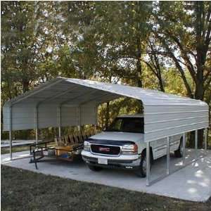  30 W Carport with 2 Trusses Color Red, Length 47