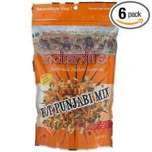 Indianlife Hot Punjabi Mix, 14 Ounce Pouches (Pack of 6)  