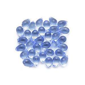  Czech Glass Beads 9mm Teardrops Light Sapphire (50) Arts 
