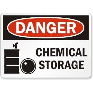  Danger Chemical Storage (with graphic) Laminated Vinyl 
