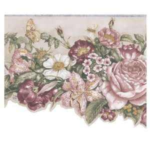  Brewster Wallcovering Die Cut Large Scale Floral Wallpaper 