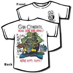  Rat Fink tee shirt Gun Control SizeLarge Automotive