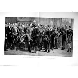  1885 Soldiers Officers War Levee St. JamesS Palace