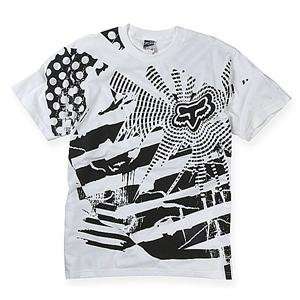 Fox Racing Explosion T Shirt   Small/White/Black 