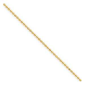  14k 1.2mm D/C Baby Ball Chain 10 Inches Jewelry