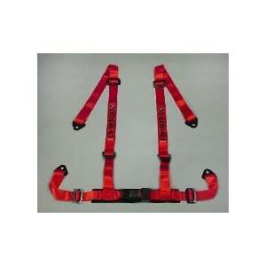  4 POINT RED SNAP IN HARNESS BELT (RED)