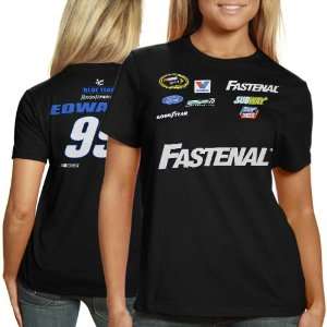 NASCAR Chase Authentics Carl Edwards Womens Sponsors T Shirt   Black
