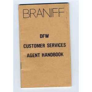  Braniff DFW Customer Services Agent Handbook 1979 Dallas 