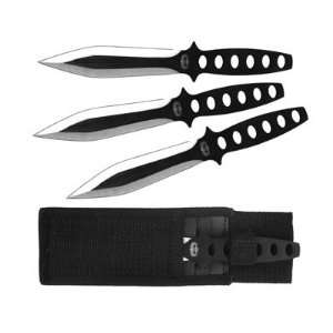 Throwing Knives   Double Edged 3 Piece Knife Set & Sheath  