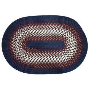   Indoor / Outdoor Rugs   Navy 10x13 Oval Braided Rug Furniture & Decor