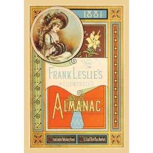 com Poster 12 x 18 stock. Frank Leslies Illustrated Almanac Girl 