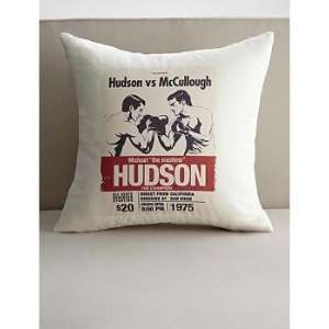  boxing match   18x18 pillow cover + insert   ivory