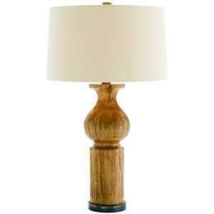  Arteriors 12592 414 Colby Waxed Wood Lamp, Light Beige 