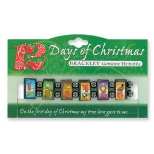  12 Days of Christmas Hematite Bracelet Case Pack 72 