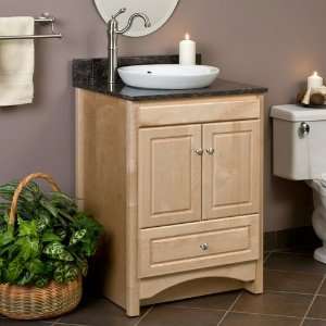  24 Maple Vanity   Semi Recessed Basin   Right Offset Hole 