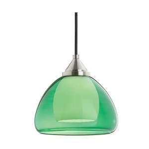 Nulco Lighting Ceiling Pendants 1343 03 AP Pewter Apple Green Glass 