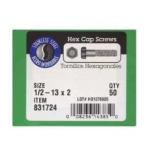   Fasteners 831724 1/2 13x2 Ss Hx Cap Screw Patio, Lawn & Garden