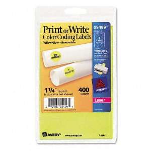  Avery  Print or Write Removable Color Coding Labels, 1 1 