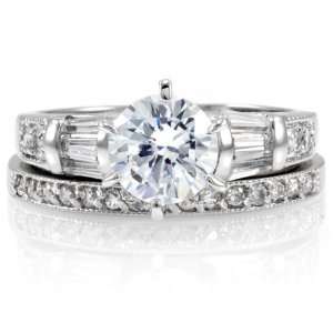  Rajs Cubic Zirconia Wedding Ring Set Emitations Jewelry