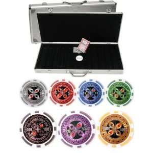  Ultimate Poker Laser 500 Chip 14g Clay Poker Set with 