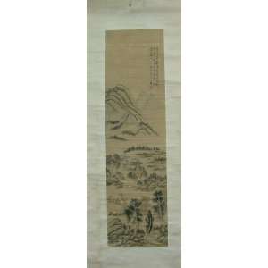 one Signed Scroll Painting by Ding YunPeng (1547   1628) Landscape 