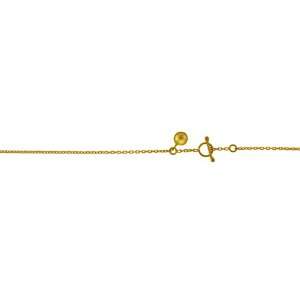  TM Yellow Gold Necklace. 24KT Cable 1.3 mm in Width and 16 inches 