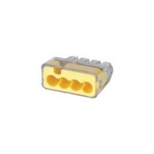   Push In Connector, 4 Port, Yellow, PK 5000   30 1634 