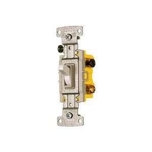 Hubbell Wiring RS315AL Residential Toggle Switch 3 Way 15A 120V Almond