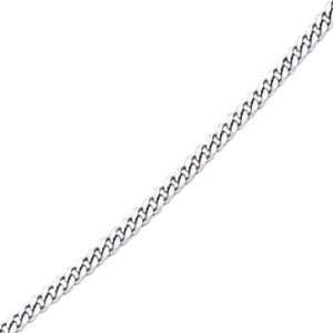    18K White Gold Gourmette Chain   Width 1 mm   Length 40 cm Jewelry
