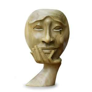  Wood sculpture, Man in Thought II