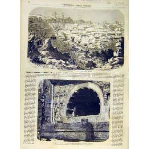  1858 Adjunta Temples India Adjmir Benares French Print 