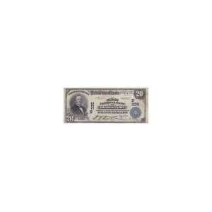  1902 $20 National Banknote, Bridgeport, CT, VG F Toys 