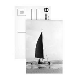  Sand yacht racing   Postcard (Pack of 8)   6x4 inch 