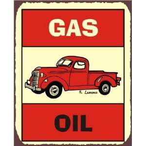  Gas Oil Truck Vintage Metal Art Automotive Retro Tin Sign 