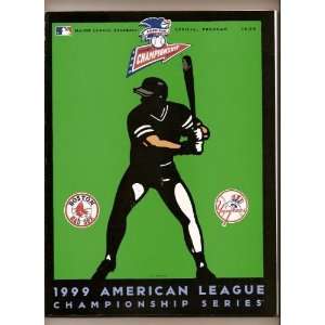  1999 ALCS Program Yankees Red Sox Championship Everything 