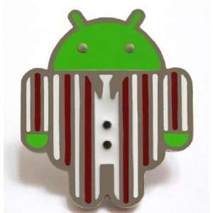 Mobile World Congress 2011 Google Android Pin Badge Android in a White 