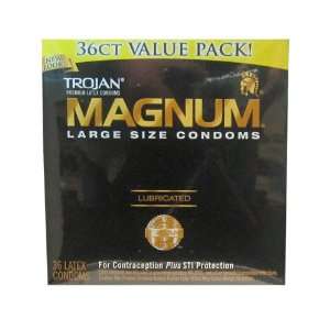   Condom Magnum Lubricated, Large size 36s
