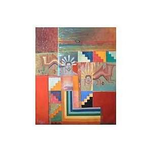  NOVICA Cubist Painting   Paracas Mantle (2006)