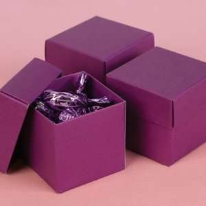  Purple Grapevine 2x2x2 2 Piece Favor Boxes   pack of 25 