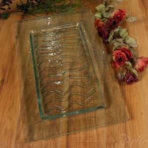  Venetian Cast Glass Rectangle Platter   Shock Series 
