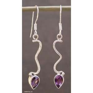  Amethyst earrings, Sinuous Grace Jewelry