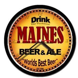  MAINES beer and ale cerveza wall clock 