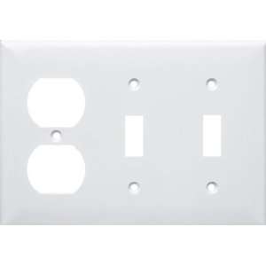   Wh 3 Gang 1Duplex 2Toggle Combination Wall Plates