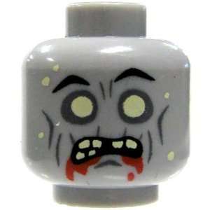  HE6C3 LEGO LOOSE HEAD Zombie Head with White Eyes Toys 