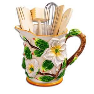  Magnolia 3 D Pitcher with Utensil holder set