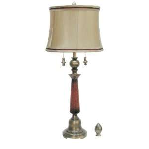  36 Inch Resin Table Lamp with a Double Pull Chain