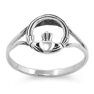  Sterling Silver Claddagh Ring, Size 8 Jewelry